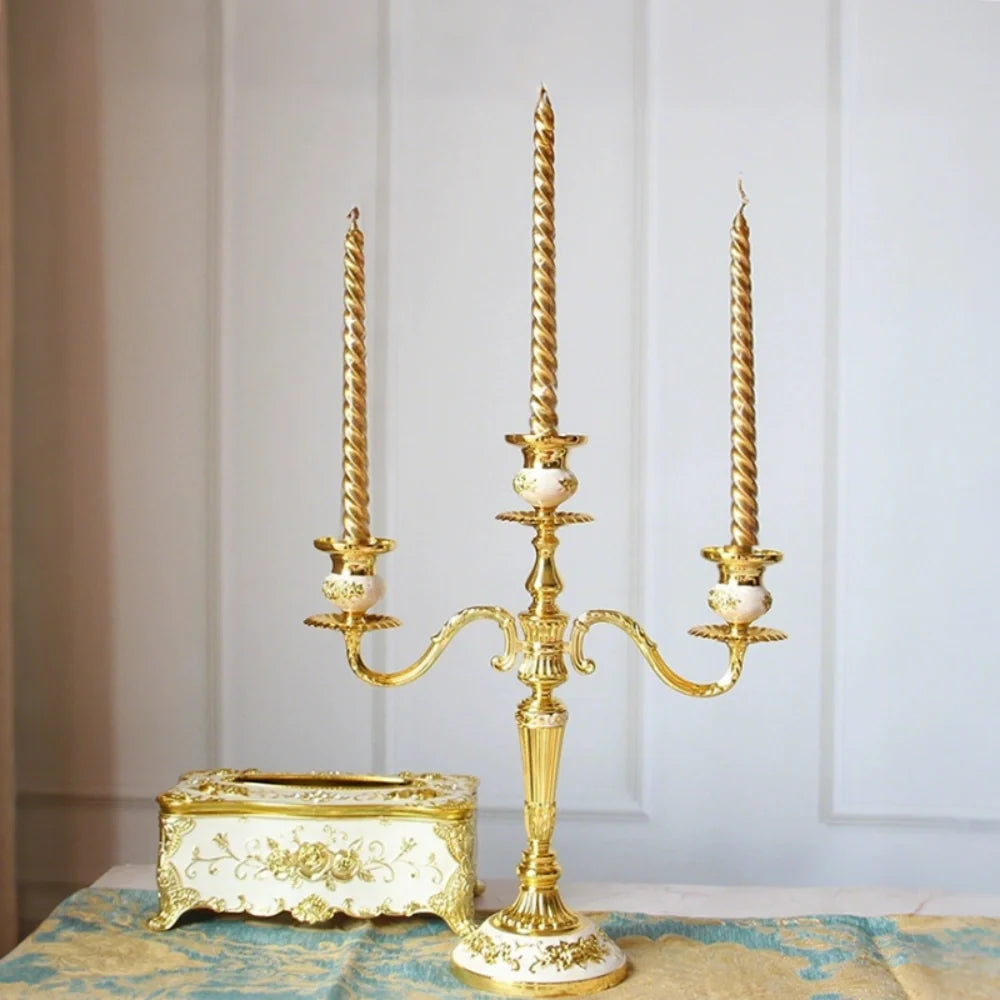 Candelabra Candle Holder, 3 or 5 Arm Taper Candle Holder, 8 Finishes