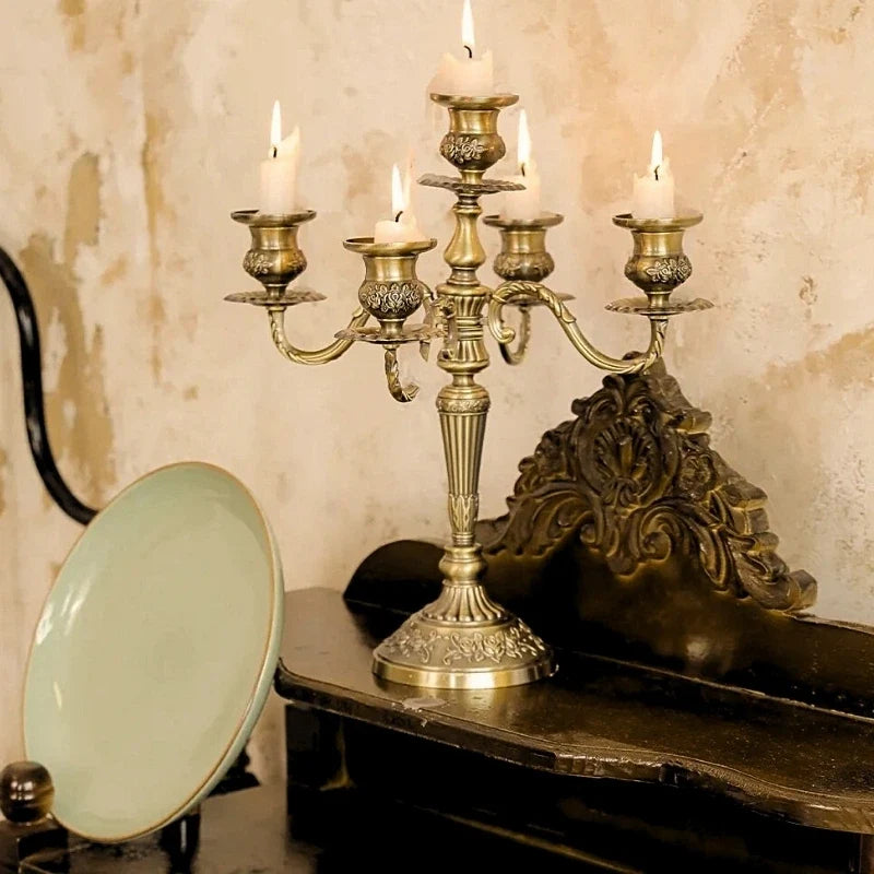 Candelabra Candle Holder, 3 or 5 Arm Taper Candle Holder, 8 Finishes