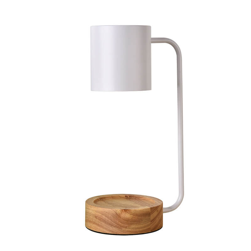 Candle Warmer Lamp with Wood Base