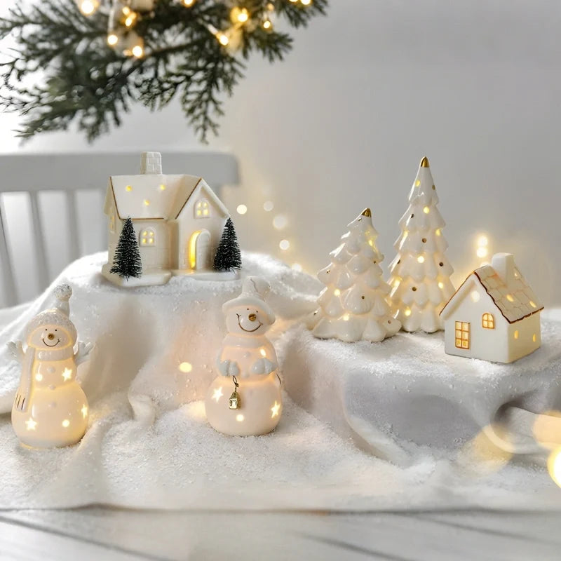 Ceramic Christmas Village Houses