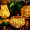 Pumpkin Light, Hand Blown Mercury Glass Lamp, Single or Set of 3