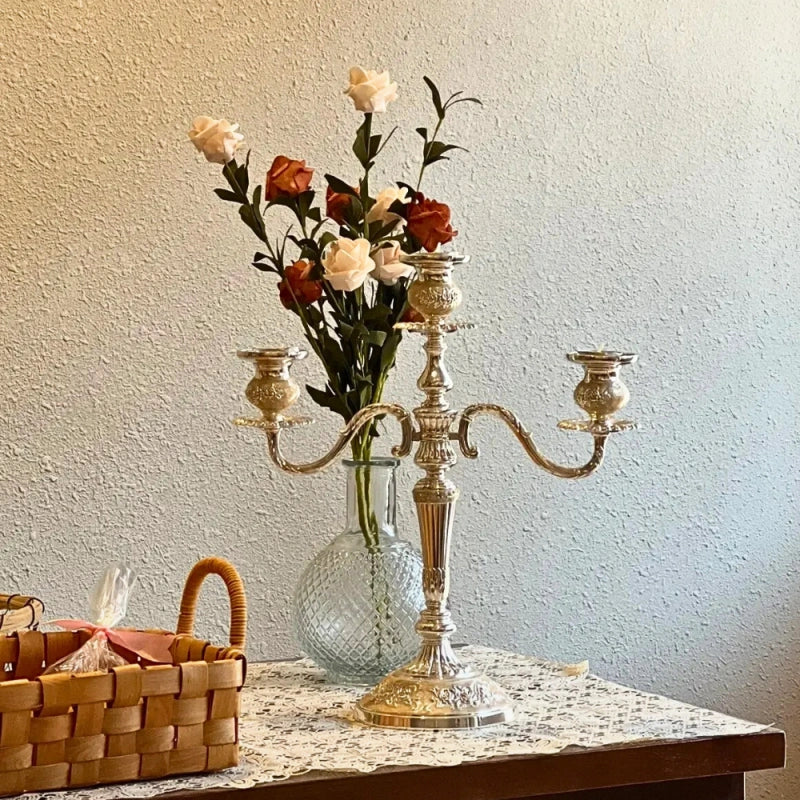 Candelabra Candle Holder, 3 or 5 Arm Taper Candle Holder, 8 Finishes