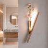 Wood vase wall light size comparison
