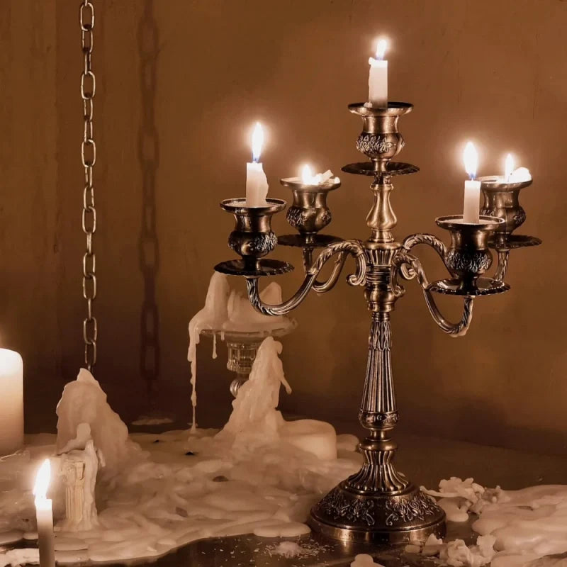 Candelabra Candle Holder, 3 or 5 Arm Taper Candle Holder, 8 Finishes