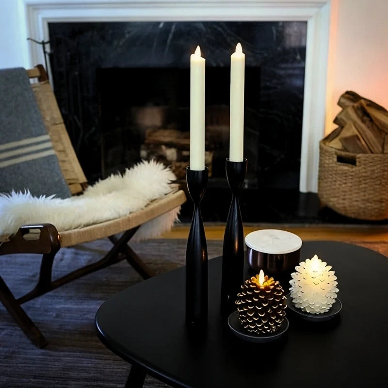 Flameless Pinecone Candles, LED Battery Candles with Remote, 2 to 8 Pack