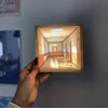 3D illusion art light in a hallway