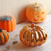 Pumpkin Light, Hand Blown Mercury Glass Lamp, Single or Set of 3