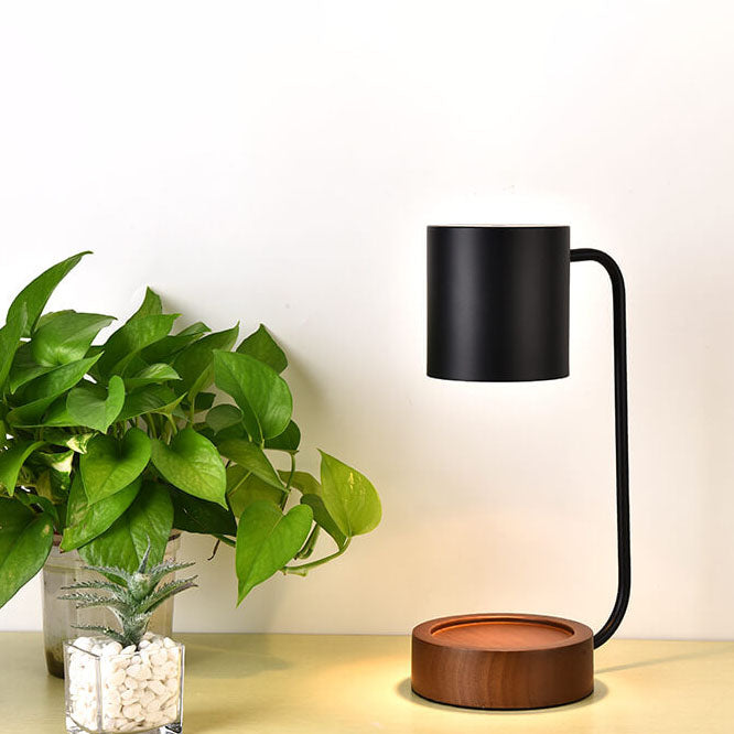 Melting Wax Table Lamp, Japanese Wood Dimmable Light