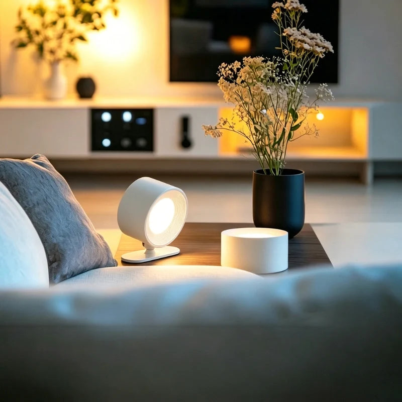 Cordless rechargeable wall sconce, stick-on wall light