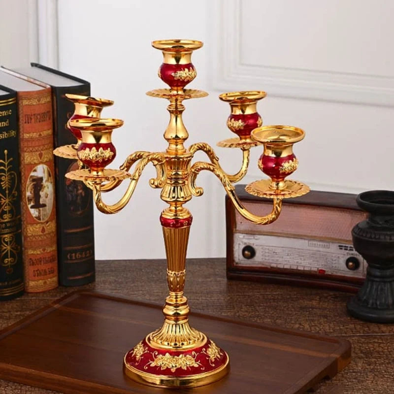 Candelabra Candle Holder, 3 or 5 Arm Taper Candle Holder, 8 Finishes