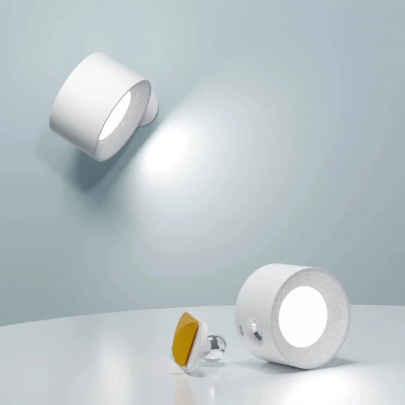 Cordless rechargeable wall sconce, stick-on wall light