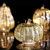 Pumpkin Light, Hand Blown Mercury Glass Lamp, Single or Set of 3