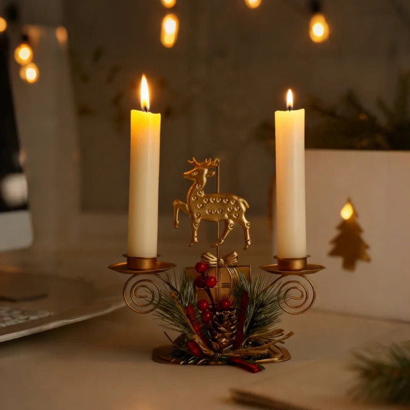 Christmas Taper Candle Holder