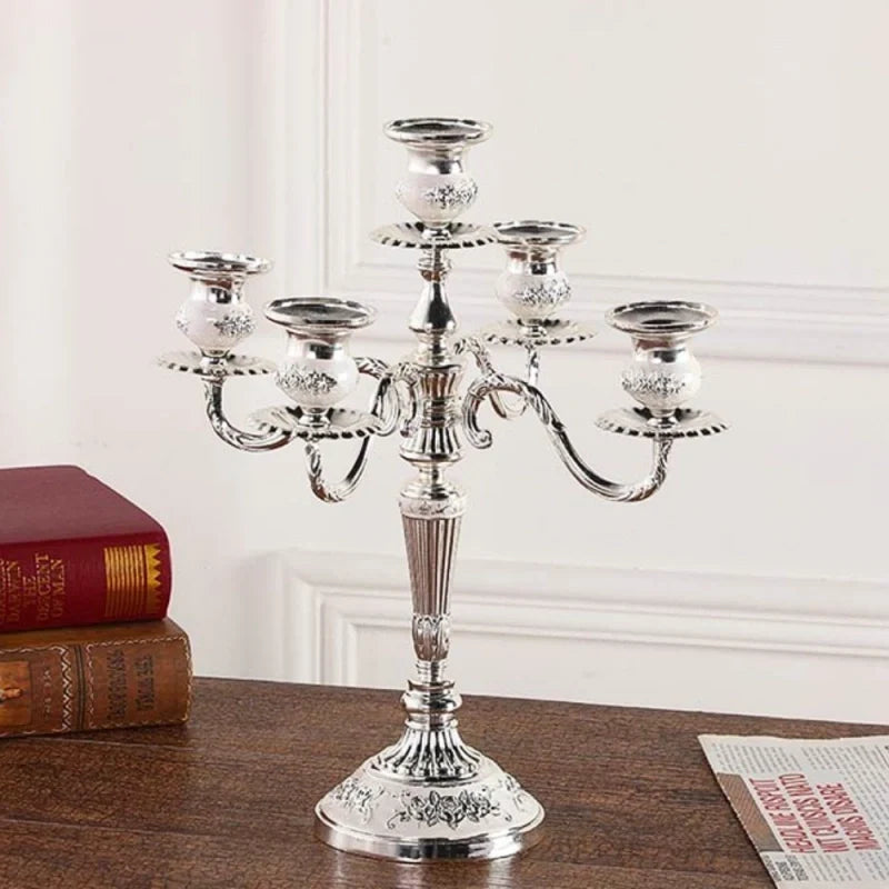Candelabra Candle Holder, 3 or 5 Arm Taper Candle Holder, 8 Finishes