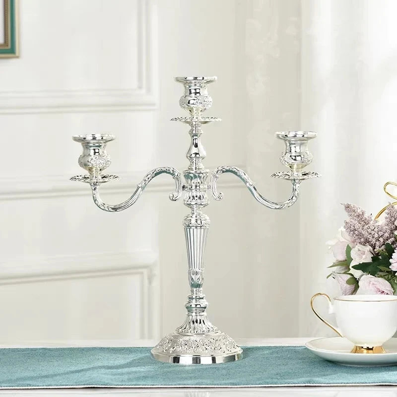 Candelabra Candle Holder, 3 or 5 Arm Taper Candle Holder, 8 Finishes