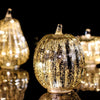 Pumpkin Light, Hand Blown Mercury Glass Lamp, Single or Set of 3