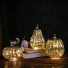 Pumpkin Light, Hand Blown Mercury Glass Lamp, Single or Set of 3