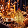 Pumpkin Light, Hand Blown Mercury Glass Lamp, Single or Set of 3