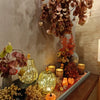 Pumpkin Light, Hand Blown Mercury Glass Lamp, Single or Set of 3
