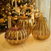 Pumpkin Light, Hand Blown Mercury Glass Lamp, Single or Set of 3
