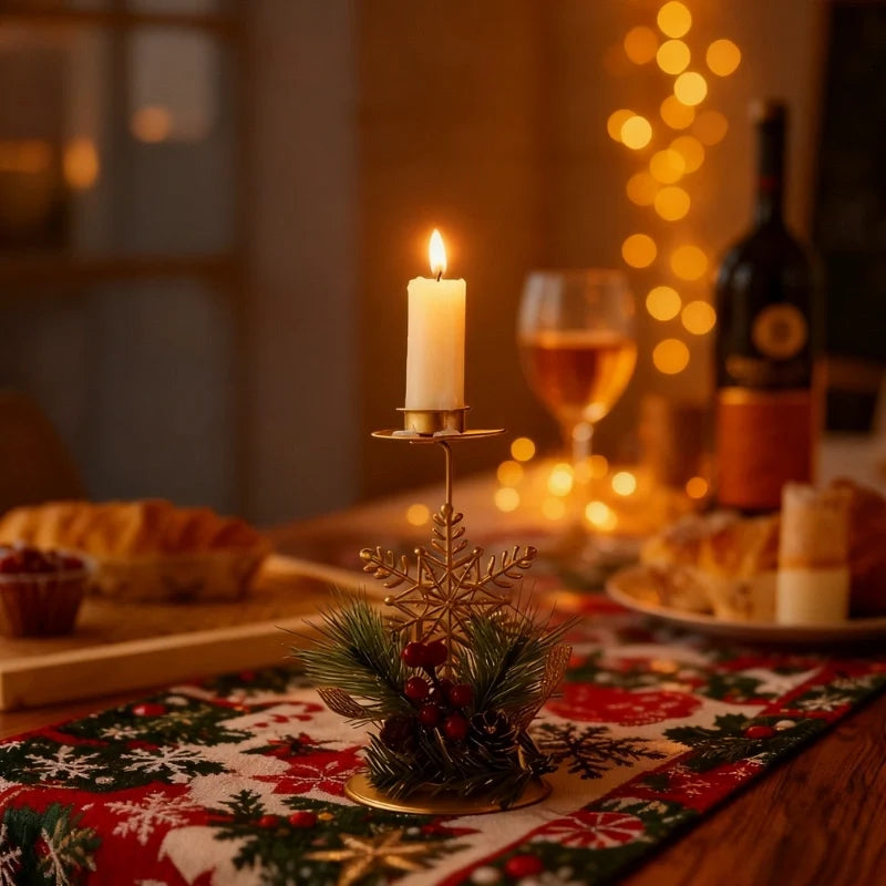 Christmas Taper Candle Holder