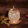 Pumpkin Light, Hand Blown Mercury Glass Lamp, Single or Set of 3
