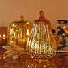 Pumpkin Light, Hand Blown Mercury Glass Lamp, Single or Set of 3