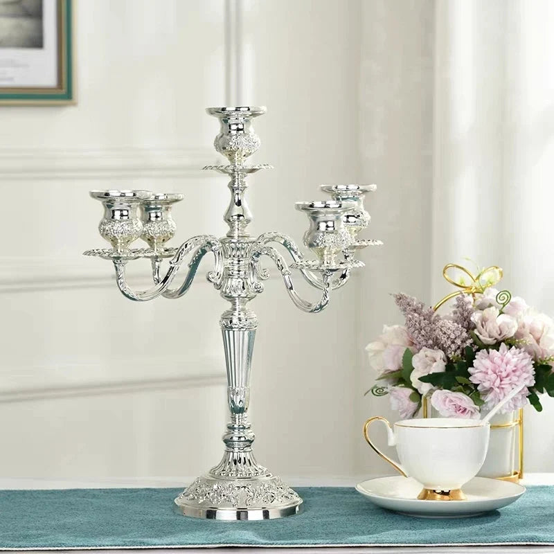 Candelabra Candle Holder, 3 or 5 Arm Taper Candle Holder, 8 Finishes