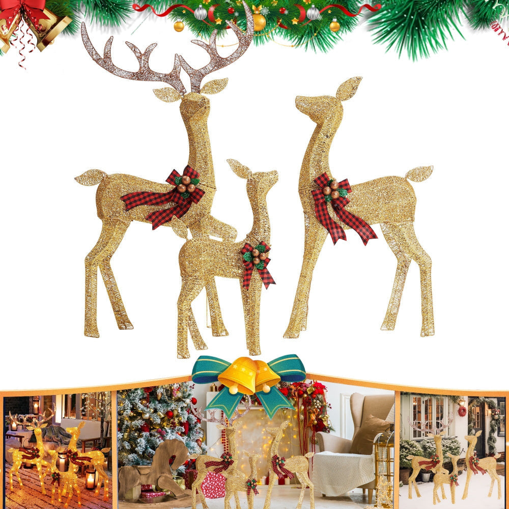 Light up reindeer family set of 3 - photo 13
