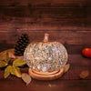 Pumpkin Light, Hand Blown Mercury Glass Lamp, Single or Set of 3