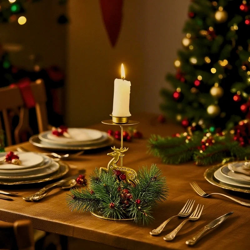 Christmas Taper Candle Holder
