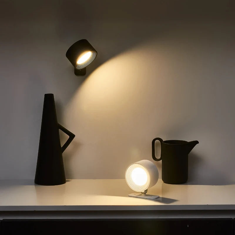 Cordless rechargeable wall sconce, stick-on wall light