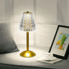 Cordless crystal table lamp with bronze base 2