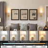 Battery operated wall sconce set of 2 with fabric shade 8