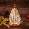 Pumpkin Light, Hand Blown Mercury Glass Lamp, Single or Set of 3