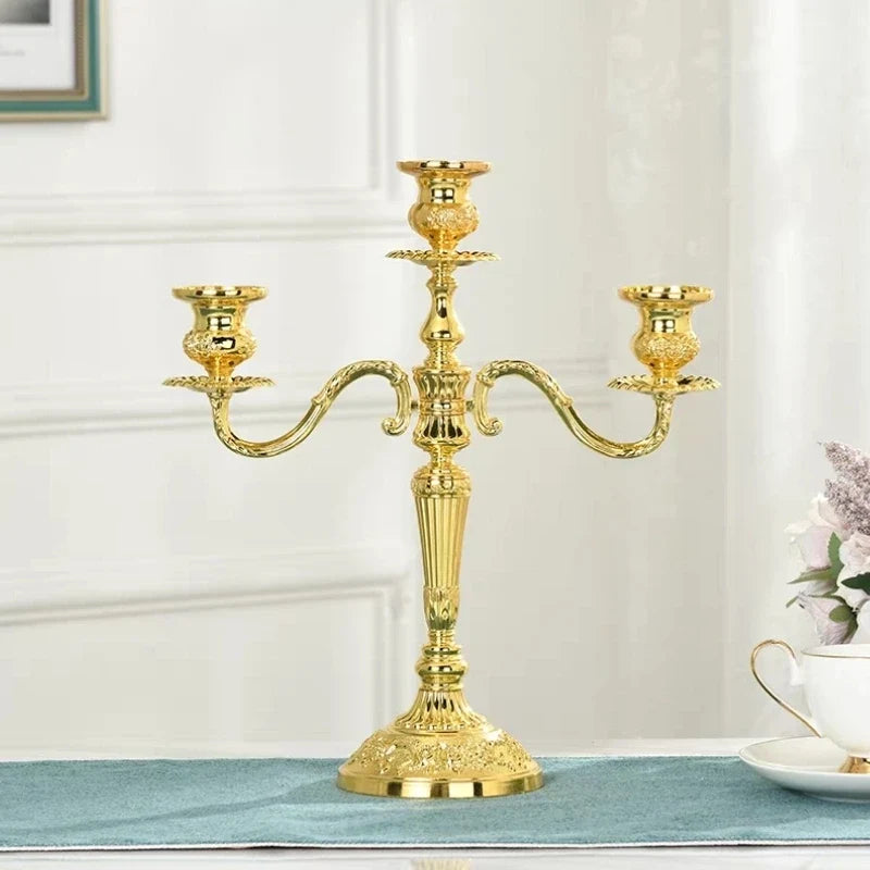 Candelabra Candle Holder, 3 or 5 Arm Taper Candle Holder, 8 Finishes