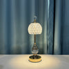 Gold art deco crystal lamp, cordless 4