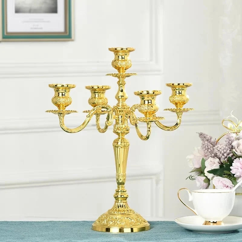 Candelabra Candle Holder, 3 or 5 Arm Taper Candle Holder, 8 Finishes
