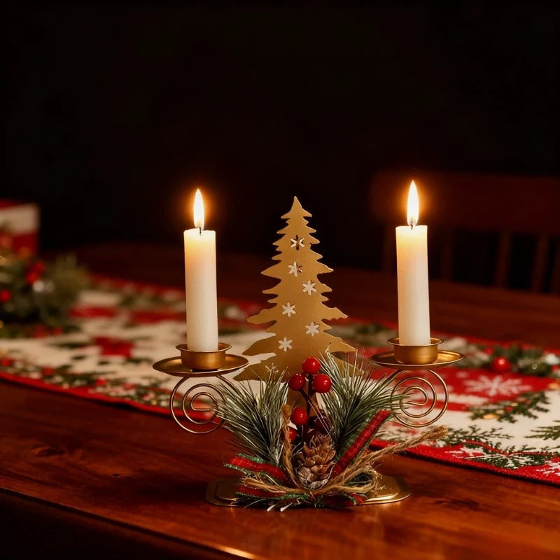 Christmas Taper Candle Holder