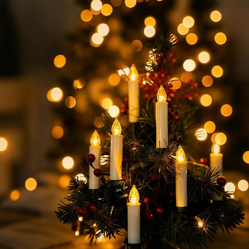 Clip-on battery operated Christmas tree candles 4