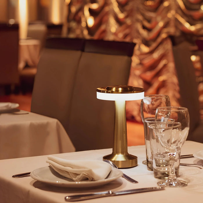 Retro Bar Table Lamp, Metal Accent Light, 4 Finishes