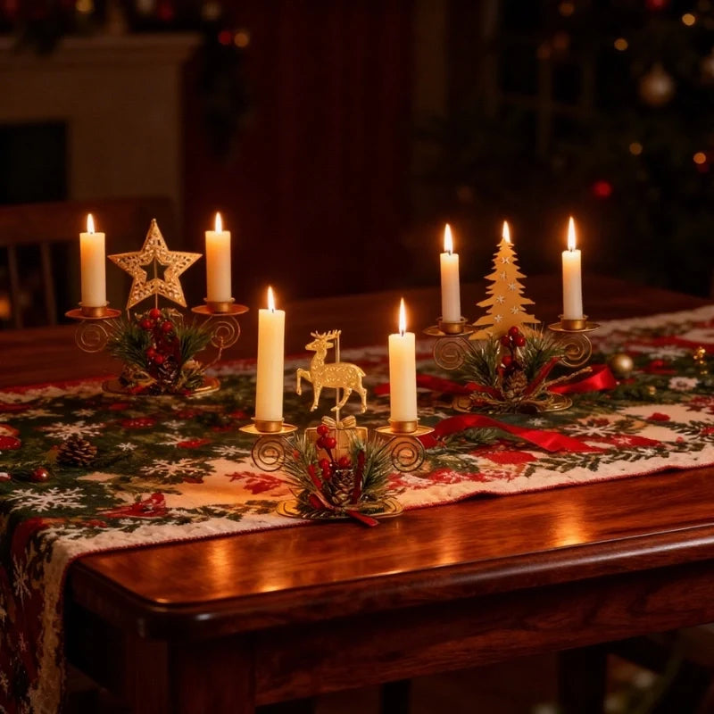 Christmas Taper Candle Holder