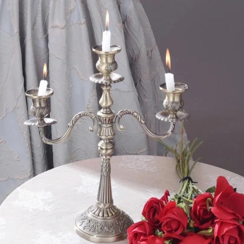 Candelabra Candle Holder, 3 or 5 Arm Taper Candle Holder, 8 Finishes
