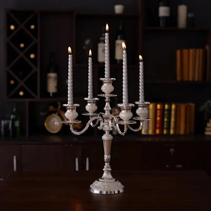 Candelabra Candle Holder, 3 or 5 Arm Taper Candle Holder, 8 Finishes