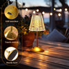 Cordless crystal table lamp with bronze base 5