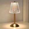 Cordless crystal table lamp with bronze base 1