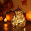 Pumpkin Light, Hand Blown Mercury Glass Lamp, Single or Set of 3