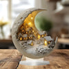 Moon Light Village Scene