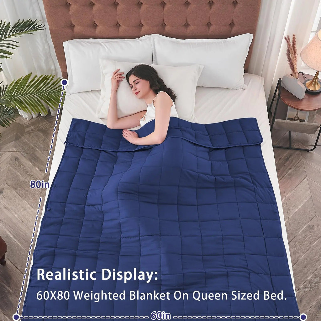 Cooling weighted blanket on a bed, Weighted Blanket - photo 2