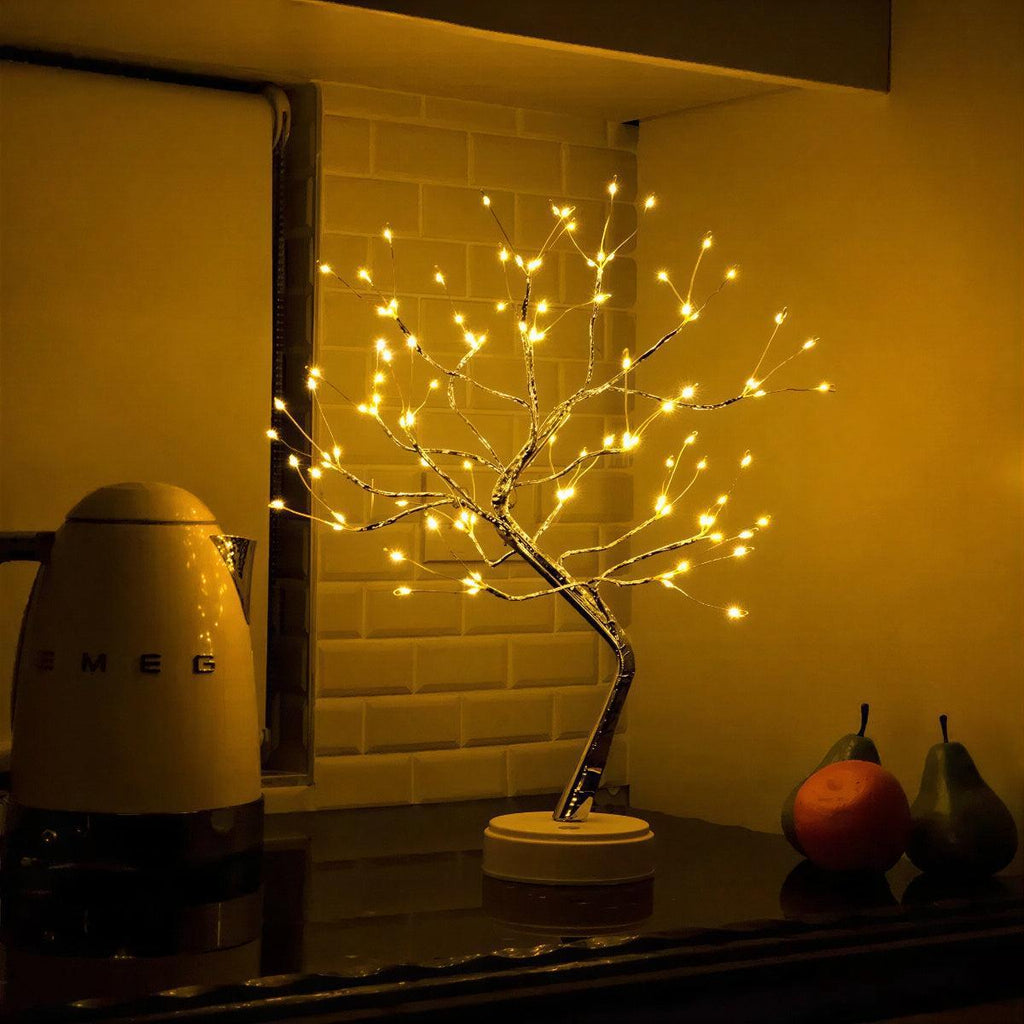 Battery operated LED bonsai tree lamp 1